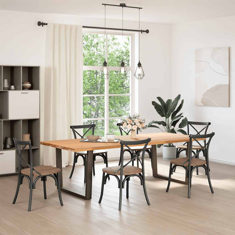vidaXL 2 db antracitszürke étkezőasztal V-alakú láb 100 x (72-73,3) cm acél étkezőasztal láb