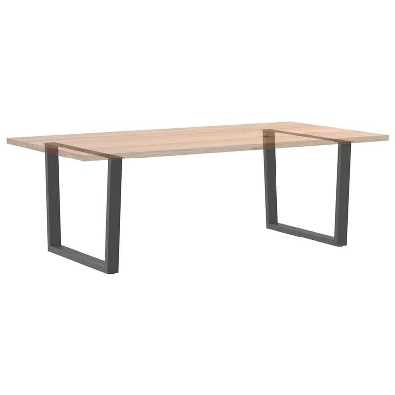 vidaXL 2 db antracitszürke étkezőasztal V-alakú láb 100 x (72-73,3) cm acél étkezőasztal láb