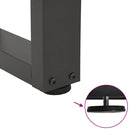 vidaXL 2 db antracitszürke étkezőasztal V-alakú láb 100 x (72-73,3) cm acél étkezőasztal láb