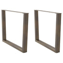 vidaXL 2 db V-alakú étkezőasztal láb natúr acél 100 x (72-73,3) cm acél