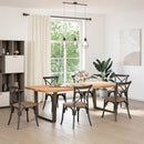 vidaXL 2 db V-alakú étkezőasztal láb natúr acél 100 x (72-73,3) cm acél