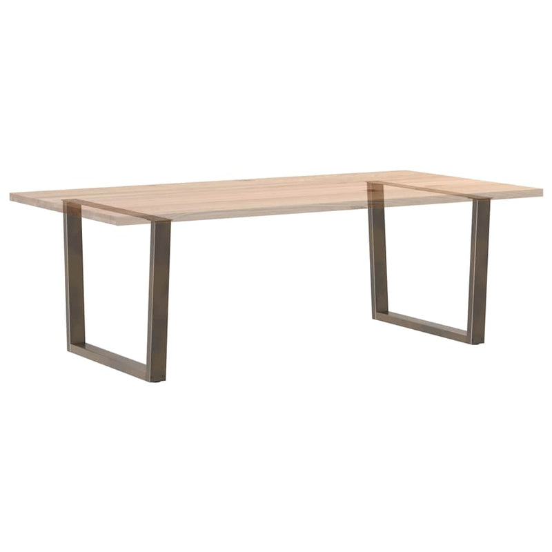 vidaXL 2 db V-alakú étkezőasztal láb natúr acél 100 x (72-73,3) cm acél