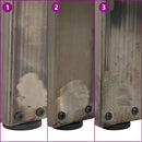 vidaXL 2 db V-alakú étkezőasztal láb natúr acél 100 x (72-73,3) cm acél