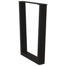 vidaXL 3 db V-alakú étkezőasztal láb fekete 70 x (72-73,3) cm acél étkezőasztal láb