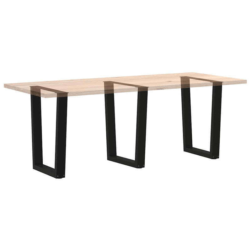 vidaXL 3 db V-alakú étkezőasztal láb fekete 70 x (72-73,3) cm acél étkezőasztal láb