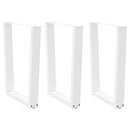 vidaXL 3 db fehér, V-alakú étkezőasztal láb 70 x (72-73,3) cm acél étkezőasztal láb