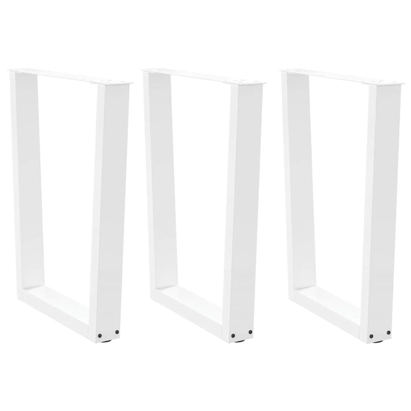 vidaXL 3 db fehér, V-alakú étkezőasztal láb 70 x (72-73,3) cm acél étkezőasztal láb