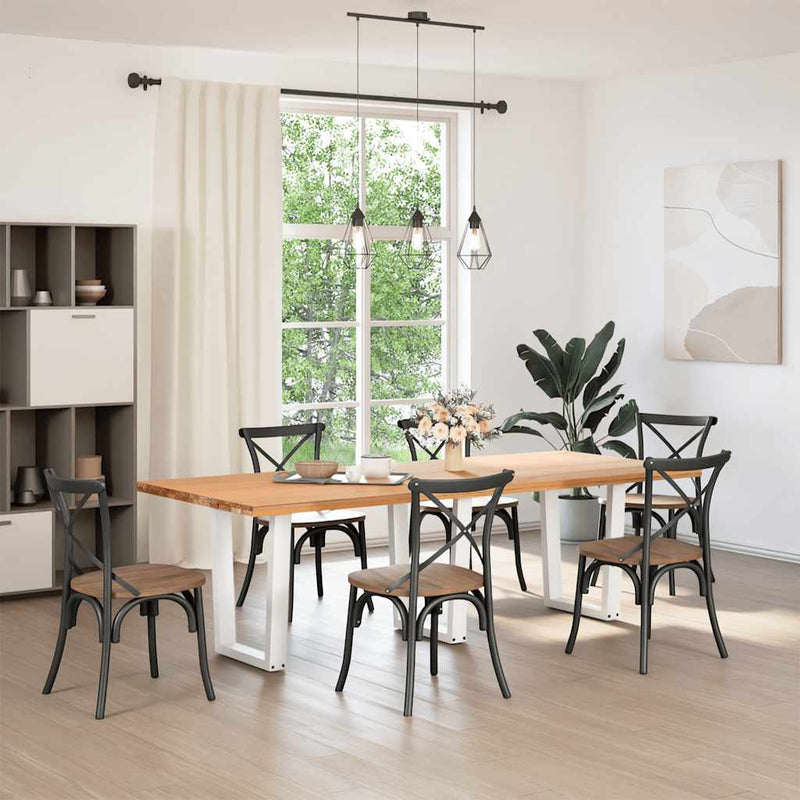 vidaXL 3 db fehér, V-alakú étkezőasztal láb 70 x (72-73,3) cm acél étkezőasztal láb