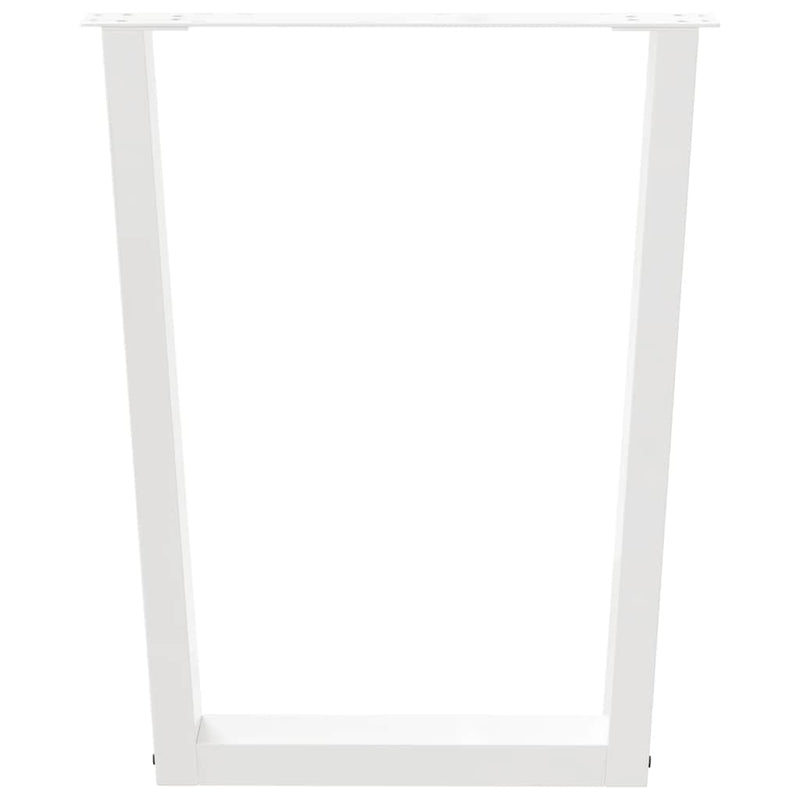 vidaXL 3 db fehér, V-alakú étkezőasztal láb 70 x (72-73,3) cm acél étkezőasztal láb