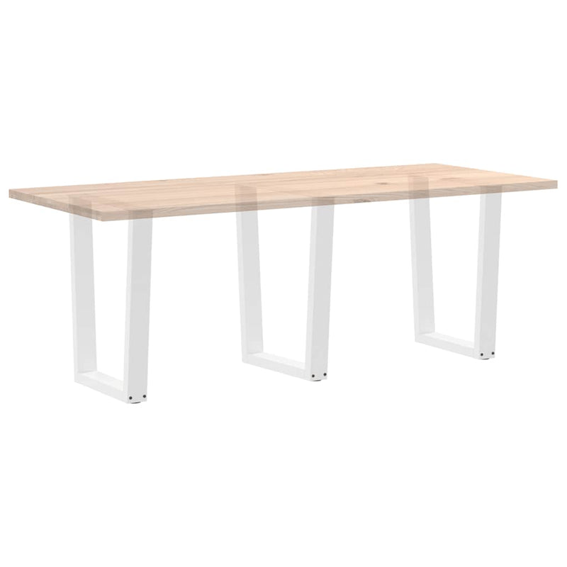 vidaXL 3 db fehér, V-alakú étkezőasztal láb 70 x (72-73,3) cm acél étkezőasztal láb