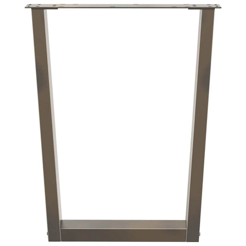 vidaXL 3 db V-alakú natúr acél étkezőasztal láb 70 x (72-73,3) cm acél