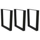 vidaXL 3 db V-alakú étkezőasztal láb fekete 80 x (72-73,3) cm acél étkezőasztal láb