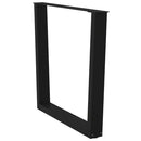 vidaXL 3 db V-alakú étkezőasztal láb fekete 80 x (72-73,3) cm acél étkezőasztal láb