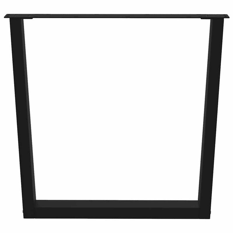 vidaXL 3 db V-alakú étkezőasztal láb fekete 80 x (72-73,3) cm acél étkezőasztal láb