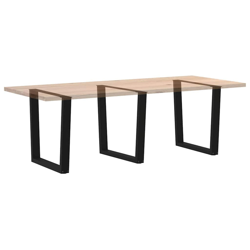 vidaXL 3 db V-alakú étkezőasztal láb fekete 80 x (72-73,3) cm acél étkezőasztal láb
