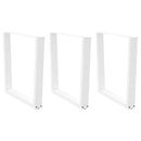 vidaXL 3 db fehér, V-alakú étkezőasztal láb 80 x (72-73,3) cm acél étkezőasztal láb