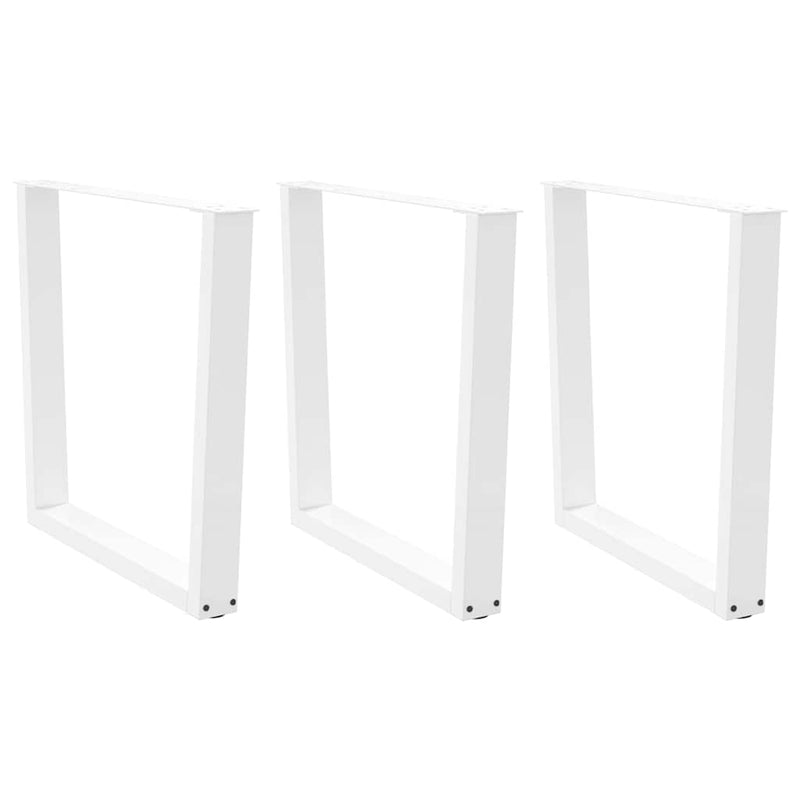 vidaXL 3 db fehér, V-alakú étkezőasztal láb 80 x (72-73,3) cm acél étkezőasztal láb