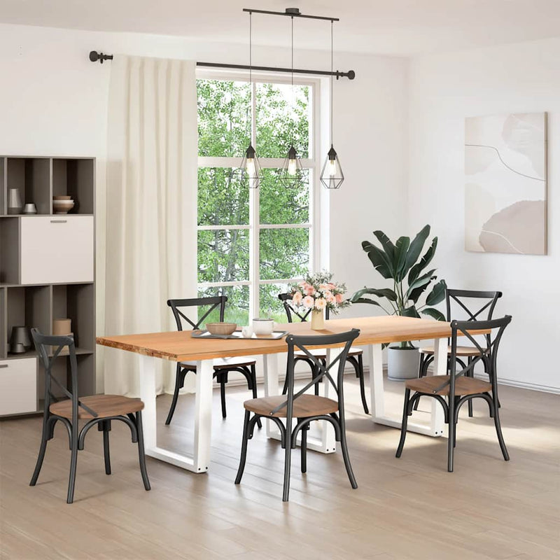 vidaXL 3 db fehér, V-alakú étkezőasztal láb 80 x (72-73,3) cm acél étkezőasztal láb