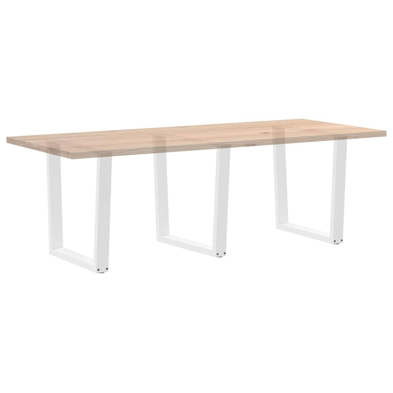 vidaXL 3 db fehér, V-alakú étkezőasztal láb 80 x (72-73,3) cm acél étkezőasztal láb