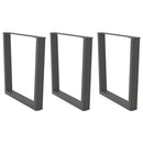 vidaXL 3 db antracitszürke, V-alakú acél étkezőasztalláb 80 x (72-73,3) cm