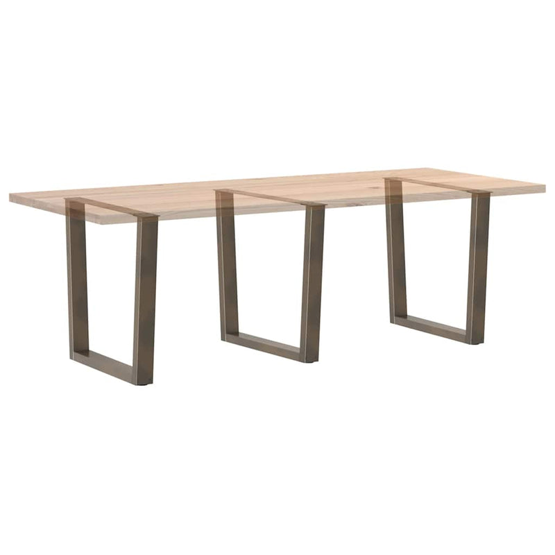 vidaXL 3 db V-alakú natúr acél étkezőasztal láb 80x(72-73,3) cm acél