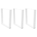 vidaXL 3 db fehér, V-alakú étkezőasztal láb 90 x (72-73,3) cm acél étkezőasztal láb