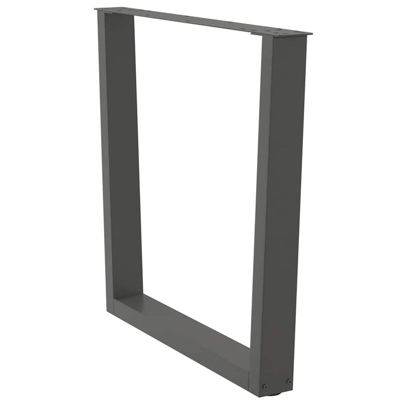 vidaXL 3 db antracitszürke, V-alakú acél étkezőasztalláb 90 x (72-73,3) cm