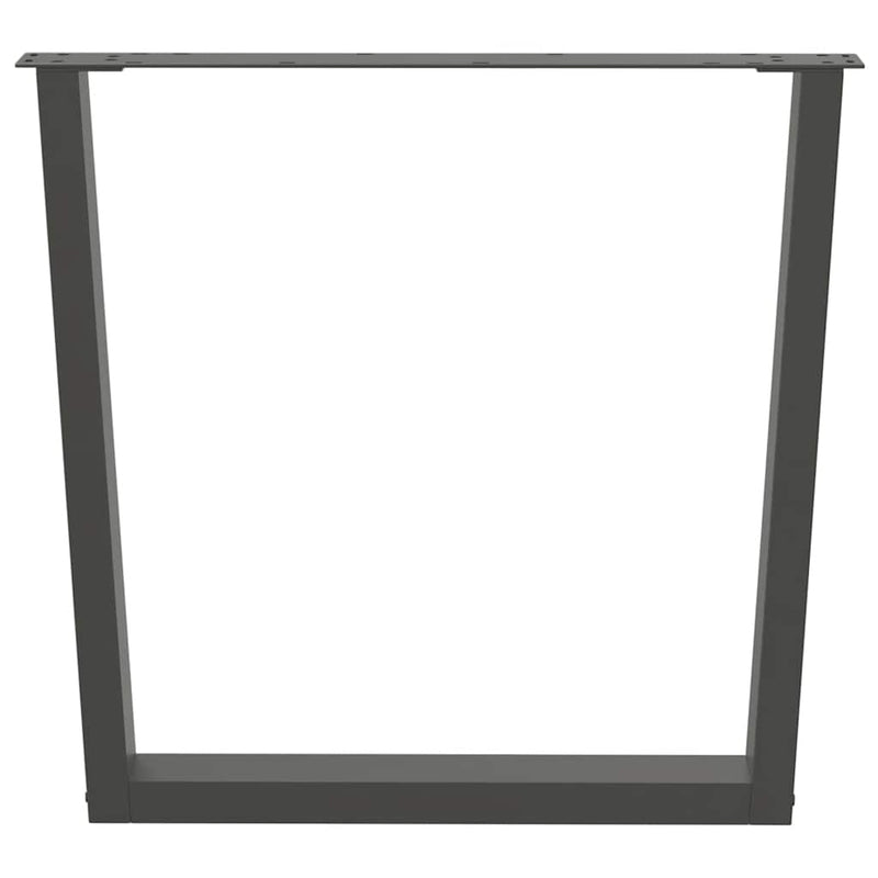 vidaXL 3 db antracitszürke, V-alakú acél étkezőasztalláb 90 x (72-73,3) cm