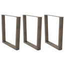 vidaXL 3 db V-alakú natúr acél étkezőasztal láb 90 x (72-73,3) cm acél