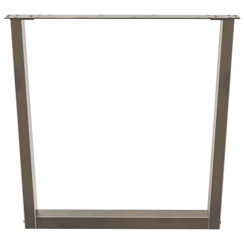 vidaXL 3 db V-alakú natúr acél étkezőasztal láb 90 x (72-73,3) cm acél