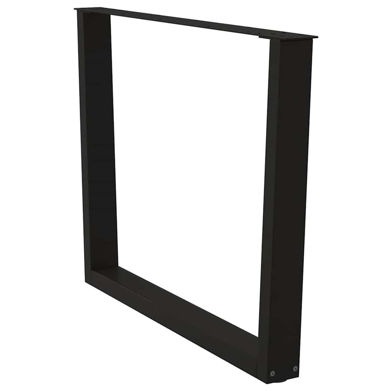 vidaXL 3 db V-alakú étkezőasztal láb fekete 100 x (72-73,3) cm acél étkezőasztal láb