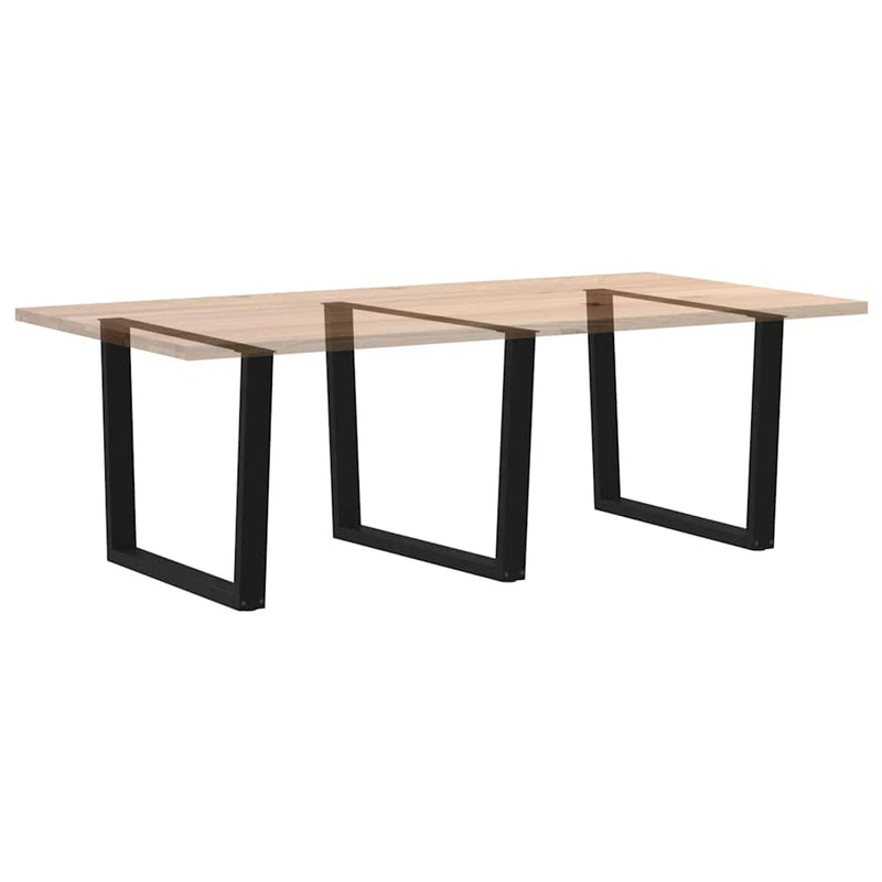 vidaXL 3 db V-alakú étkezőasztal láb fekete 100 x (72-73,3) cm acél étkezőasztal láb