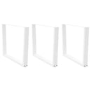 vidaXL 3 db fehér, V-alakú étkezőasztal láb 100 x (72-73,3) cm acél étkezőasztal láb