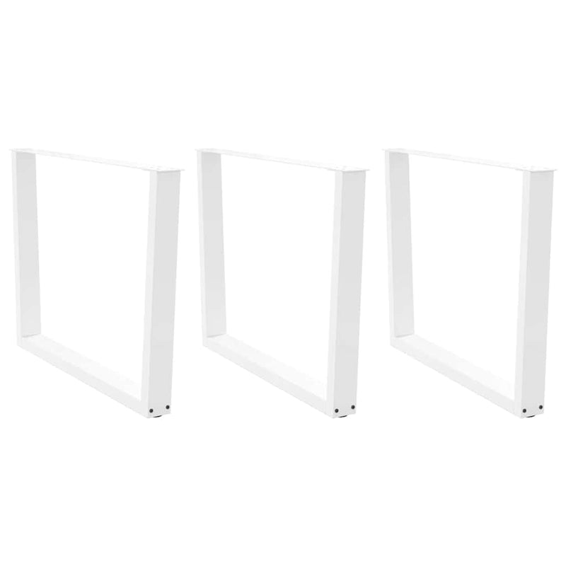 vidaXL 3 db fehér, V-alakú étkezőasztal láb 100 x (72-73,3) cm acél étkezőasztal láb