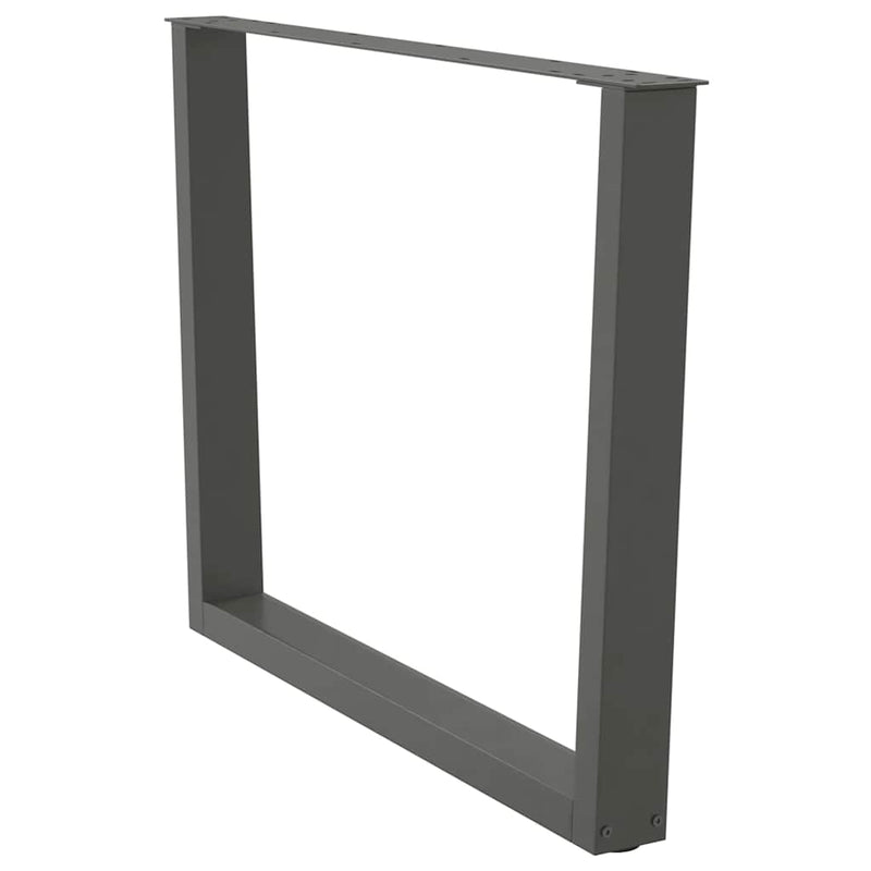 vidaXL 3 db antracitszürke étkezőasztal láb V-alakú 100 x (72-73,3) cm acél étkezőasztal láb