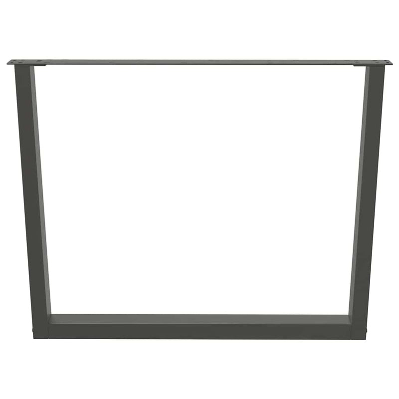 vidaXL 3 db antracitszürke étkezőasztal láb V-alakú 100 x (72-73,3) cm acél étkezőasztal láb