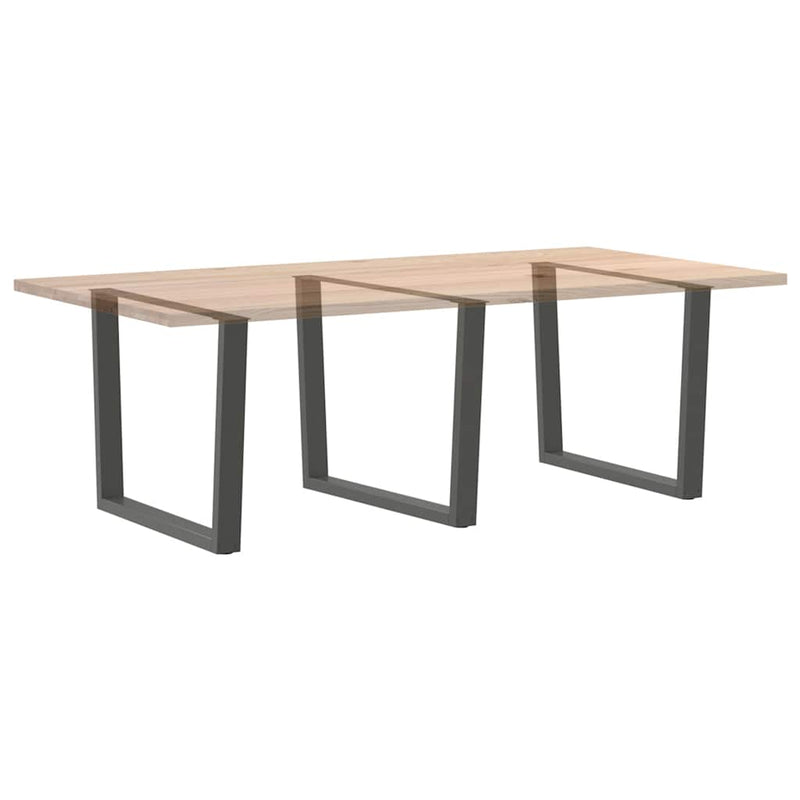 vidaXL 3 db antracitszürke étkezőasztal láb V-alakú 100 x (72-73,3) cm acél étkezőasztal láb