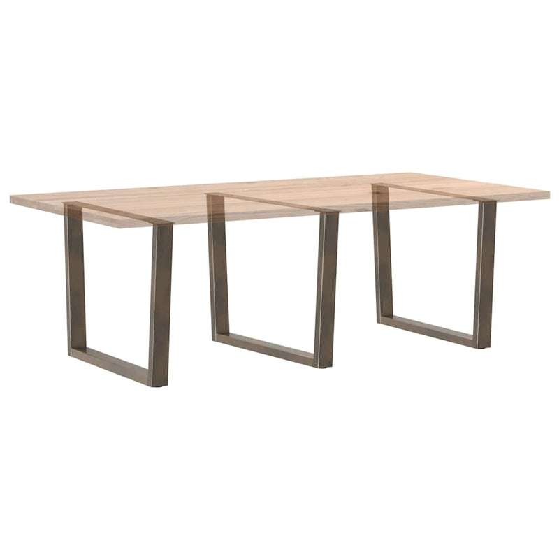 vidaXL 3 db V-alakú natúr acél étkezőasztal láb 100 x (72-73,3) cm acél