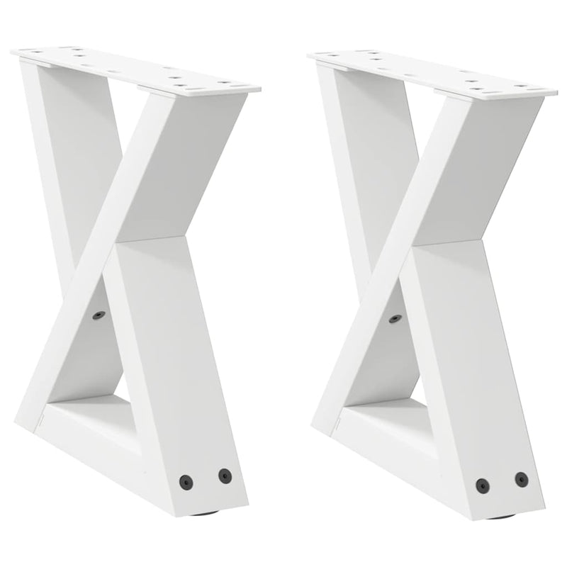 vidaXL 2 db fehér dohányzóasztal láb 30 x (30-31,3) cm acél dohányzóasztal láb
