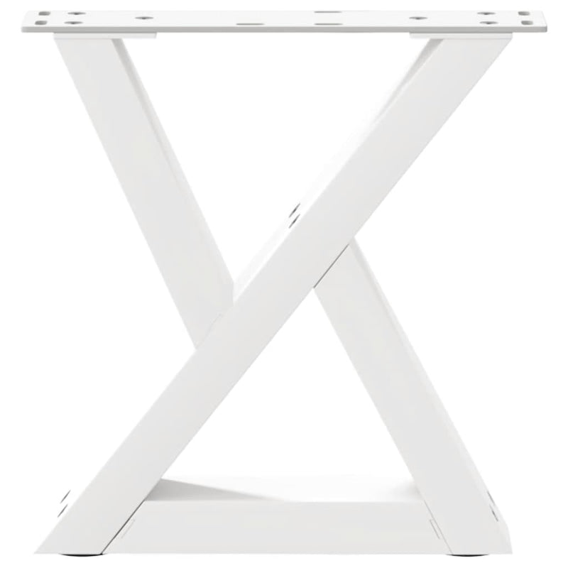 vidaXL 2 db fehér dohányzóasztal láb 30 x (30-31,3) cm acél dohányzóasztal láb