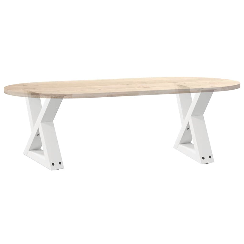 vidaXL 2 db fehér dohányzóasztal láb 30 x (30-31,3) cm acél dohányzóasztal láb