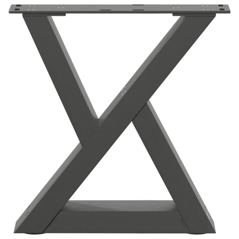 vidaXL 2 db antracitszürke acél dohányzóasztal láb 30x(30-31,3) cm