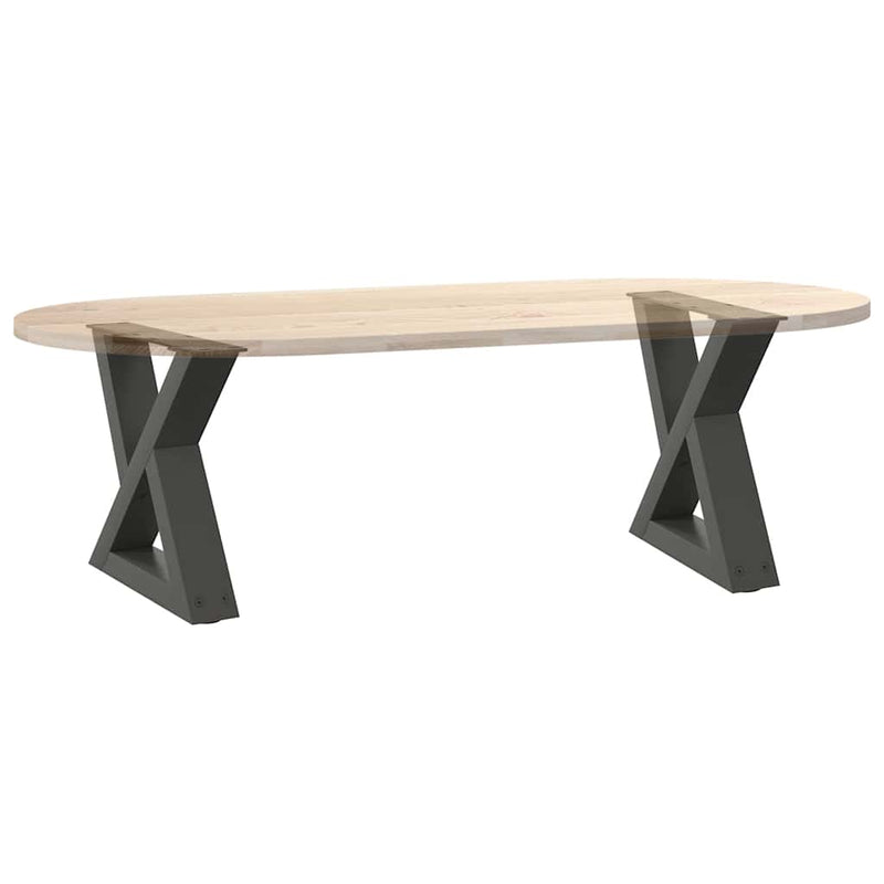vidaXL 2 db antracitszürke acél dohányzóasztal láb 30x(30-31,3) cm