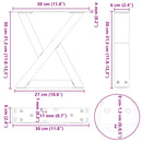 vidaXL 2 db antracitszürke acél dohányzóasztal láb 30x(30-31,3) cm