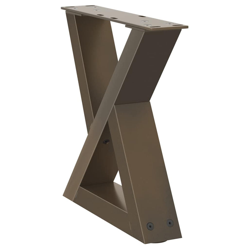 vidaXL 2 db natúr acél dohányzóasztal láb 30x(30-31,3) cm acél