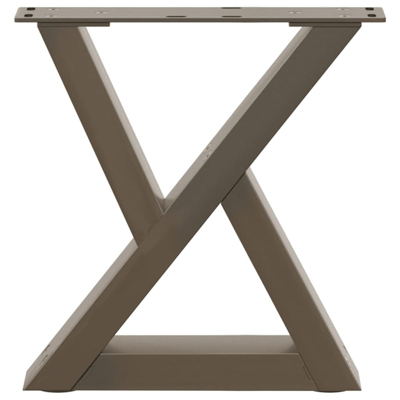 vidaXL 2 db natúr acél dohányzóasztal láb 30x(30-31,3) cm acél