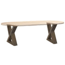 vidaXL 2 db natúr acél dohányzóasztal láb 30x(30-31,3) cm acél