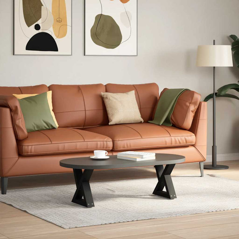vidaXL 2 db fekete acél dohányzóasztal láb 40 x (30-31,3) cm