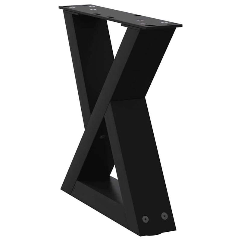 vidaXL 2 db fekete acél dohányzóasztal láb 40 x (30-31,3) cm