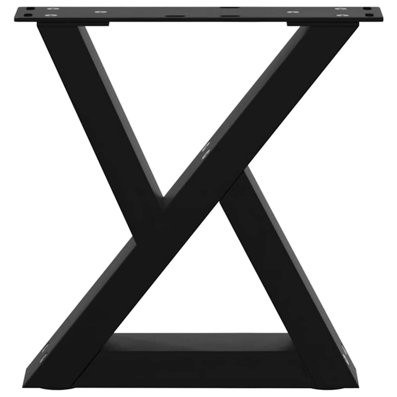 vidaXL 2 db fekete acél dohányzóasztal láb 40 x (30-31,3) cm
